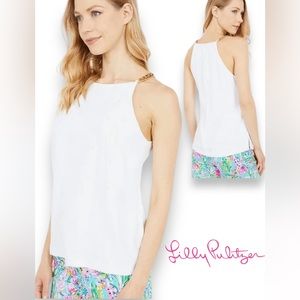 Size 16 NEW Lilly Pulitzer Adrienne Top White